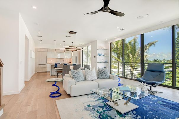 Dining room, Interior, Kitchen, Living room, Pendant Lights, Recessed Lighting, Wood Texture Flooring