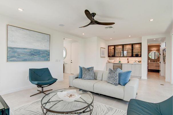 Interior, Living room, Recessed Lighting