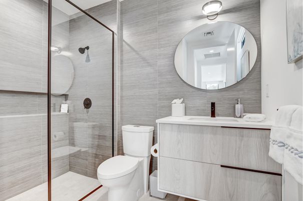 Bathroom, Glass Shower, Interior