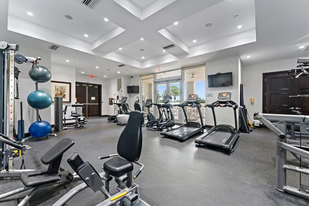 Fitness Equipment, Gym, Interior, Recessed Lighting