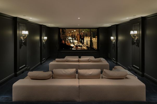 Interior, Projection Screen, Recessed Lighting, Theatre Room