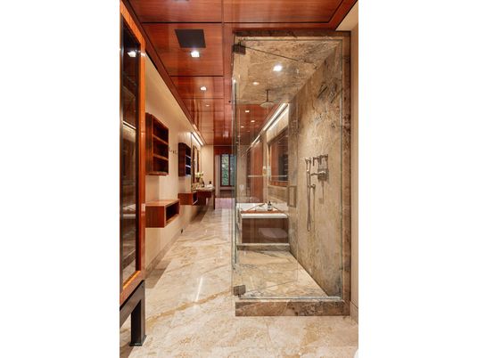 Bathroom, Interior, Recessed Lighting, Wooden Ceilings