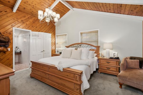 Bedroom, Chandelier, Interior, Wooden Ceilings