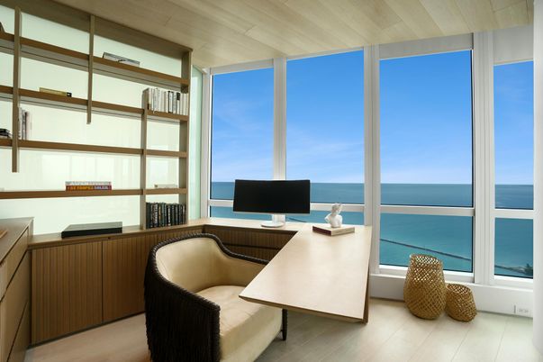 Home Office, Interior, Water, Wooden Ceilings, Wood Texture Flooring
