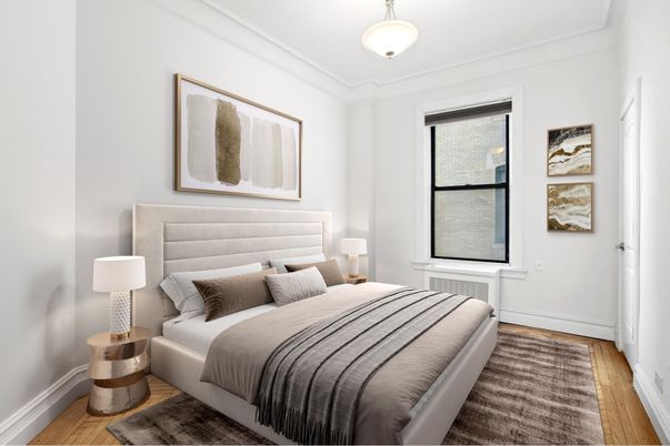 Bedroom, Interior, Pendant Lights, Wood Texture Flooring