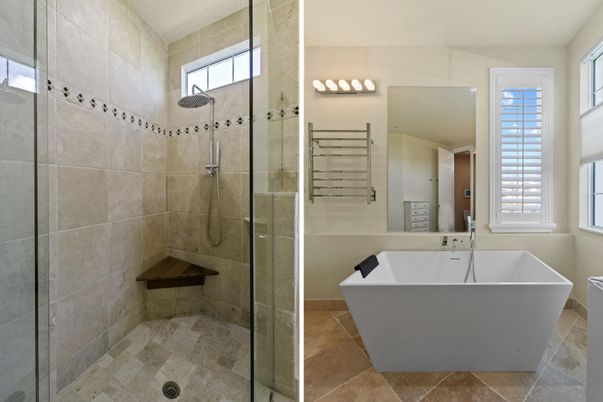 Bathroom, Free Standing Baths, Glass Shower, Interior