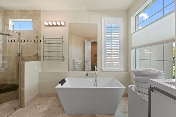 Bathroom, Free Standing Baths, Glass Shower, Interior