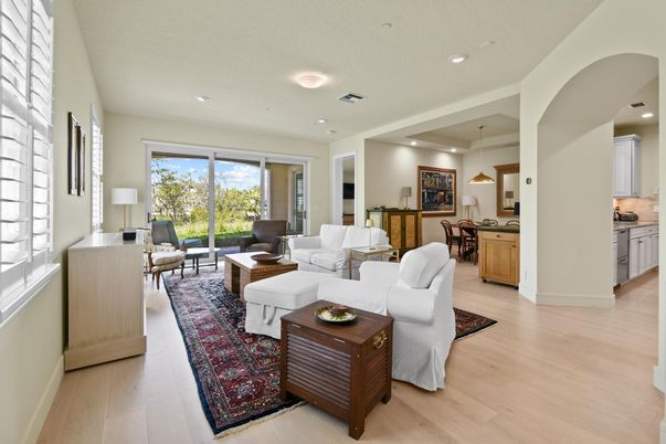 Dining room, Interior, Kitchen, Living room, Pendant Lights, Recessed Lighting, Wood Texture Flooring