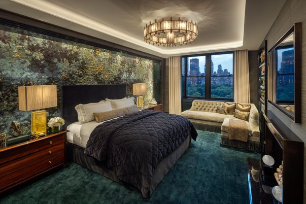 Bedroom, Chandelier, Interior, Recessed Lighting