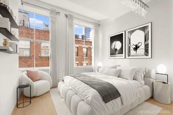 Bedroom, Chandelier, Interior, Wood Texture Flooring