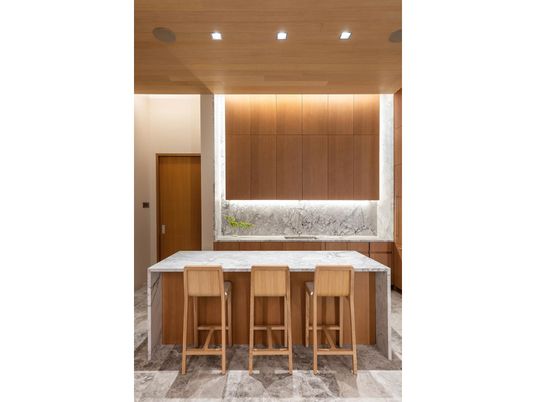 Interior, Kitchen, Recessed Lighting, Wooden Ceilings