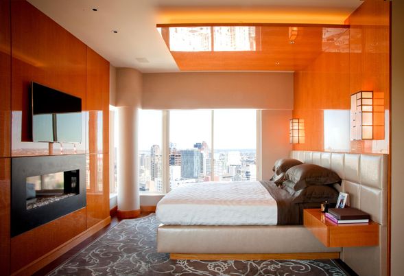 Bedroom, Fireplace, Interior