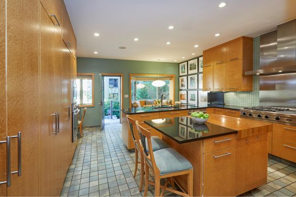 Interior, Kitchen, Pendant Lights, Recessed Lighting, Stainless Steel Appliances