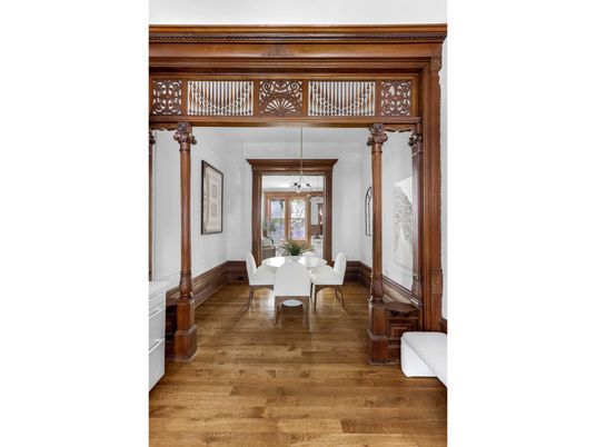 Dining room, Interior, Wood Texture Flooring