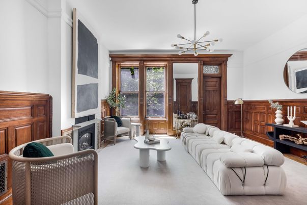 Fireplace, Interior, Living room, Pendant Lights