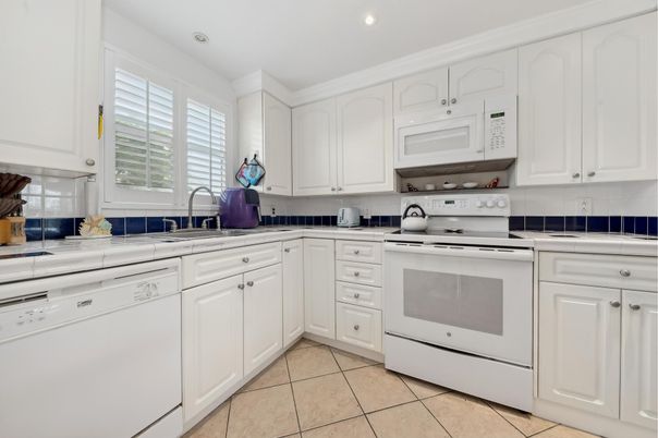 Interior, Kitchen, Recessed Lighting, Tile Countertops