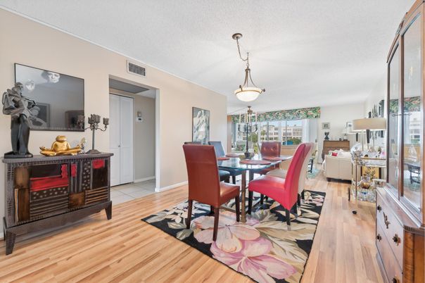 Dining room, Interior, Living room, Pendant Lights, Wood Texture Flooring