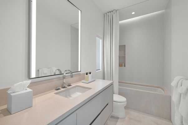 Bathroom, Interior, Recessed Lighting