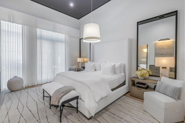 Bedroom, Interior, Pendant Lights, Recessed Lighting
