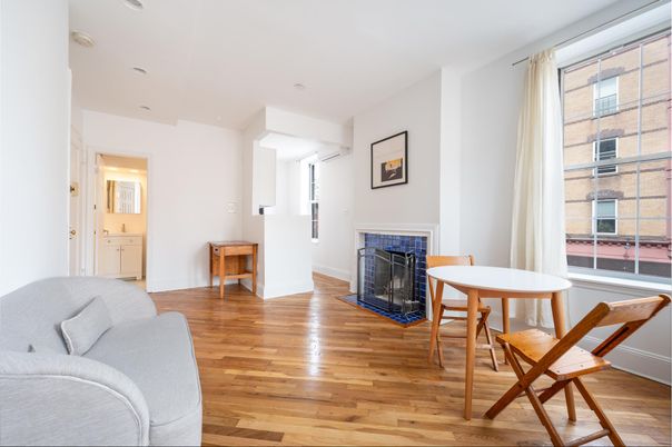 Fireplace, Interior, Recessed Lighting, Wood Texture Flooring