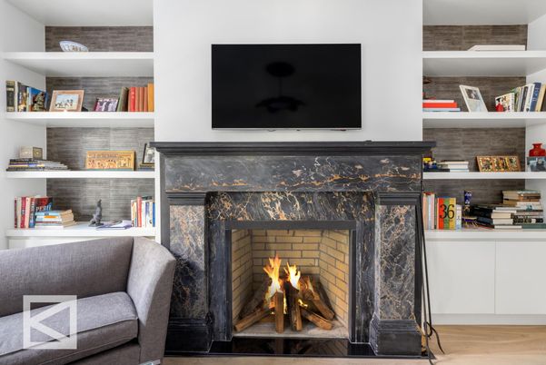 Fireplace, Interior, Wood Texture Flooring