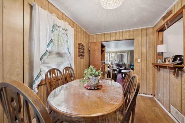 Dining room, Interior, Wood Texture Flooring, Wooden Walls