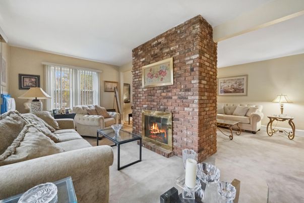Fireplace, Interior, Living room, Stone Walls
