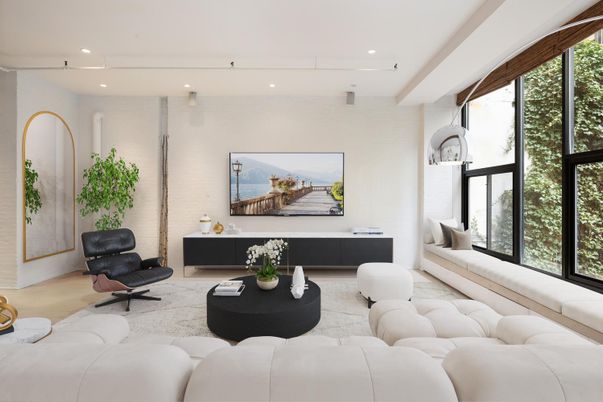 Interior, Living room, Recessed Lighting