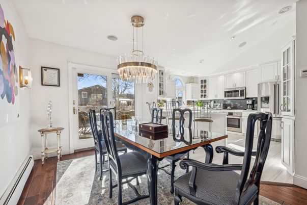 Chandelier, Dining room, Interior, Kitchen, Wood Texture Flooring
