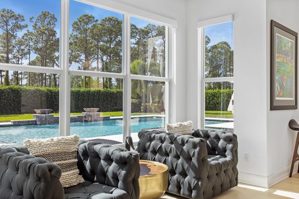 Interior, Pool, Sun Room, Wood Texture Flooring