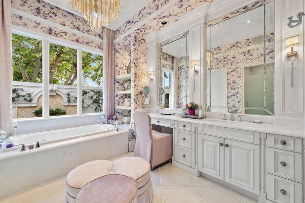 Bathroom, Chandelier, Interior, Recessed Lighting