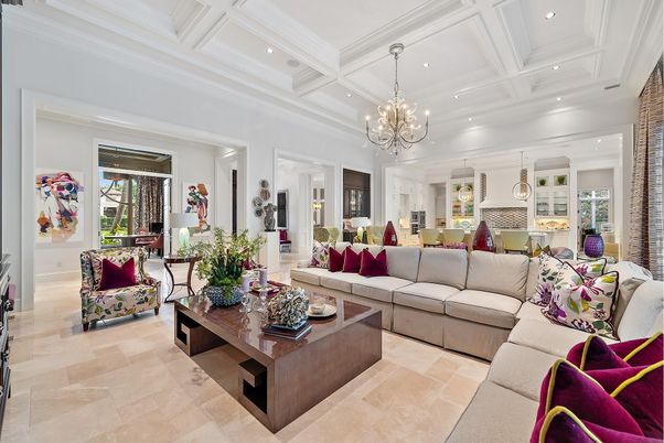 Chandelier, Interior, Living room, Recessed Lighting