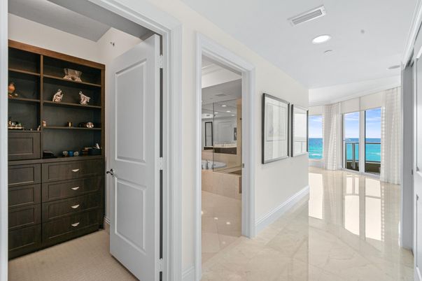 Bathroom, Interior, Marble, Recessed Lighting, Water