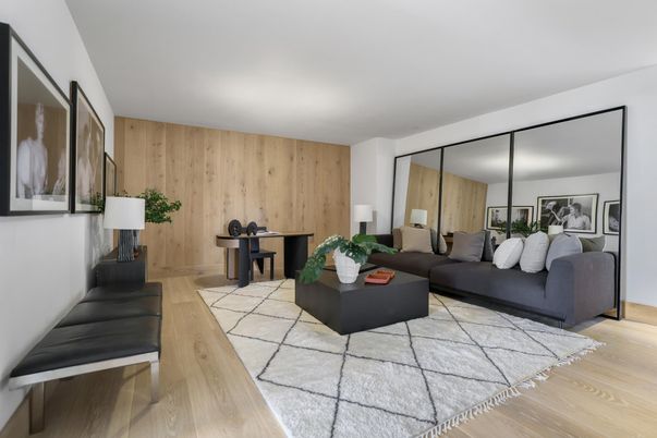 Interior, Living room, Wood Texture Flooring, Wooden Walls
