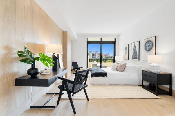 Bedroom, Interior, Wood Texture Flooring