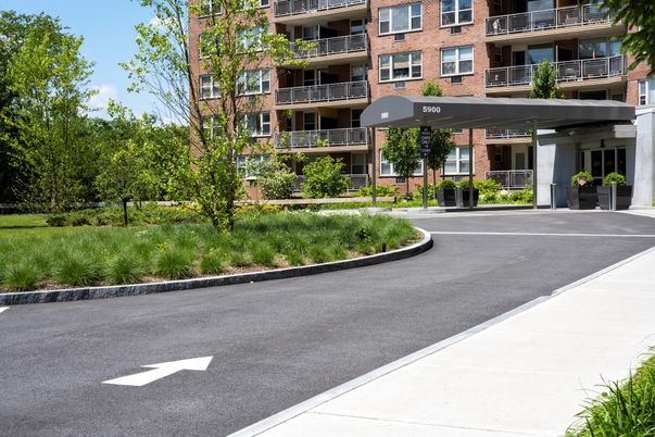 Exterior, Facade, Brick Facade, Condo Building