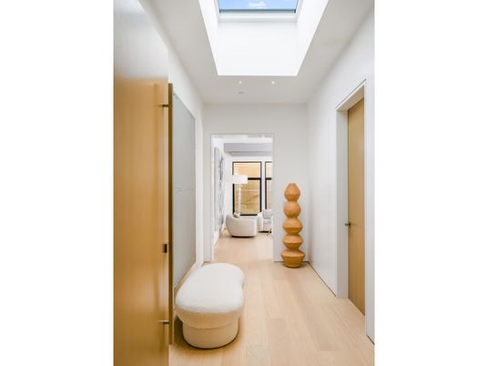 Glass Ceilings, Interior, Recessed Lighting, Wood Texture Flooring