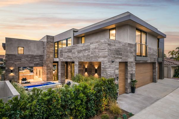Attached, Exterior, Facade, Modern