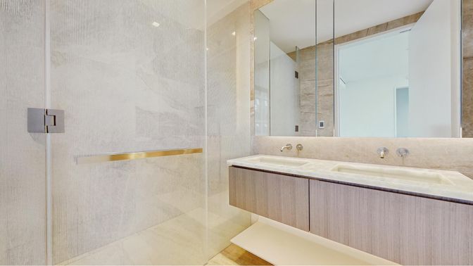 Bathroom, Glass Shower, Interior