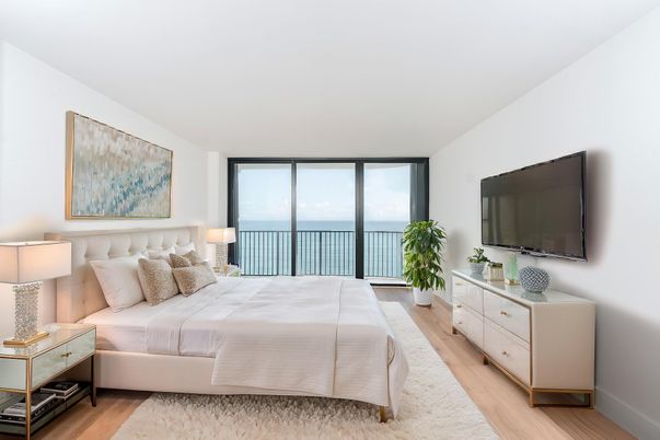 Bedroom, Interior, Water, Wood Texture Flooring