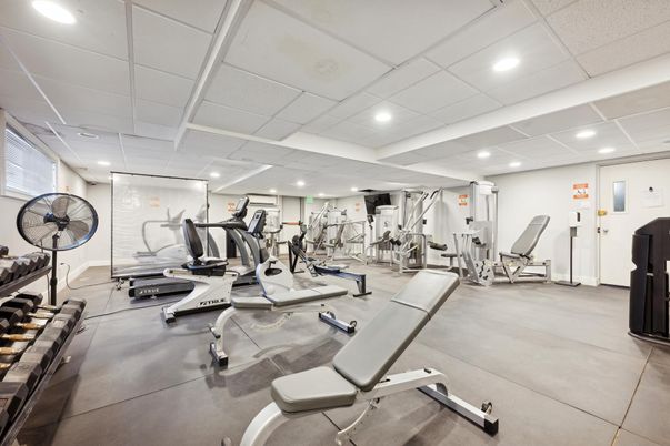 Fitness Equipment, Gym, Interior, Recessed Lighting