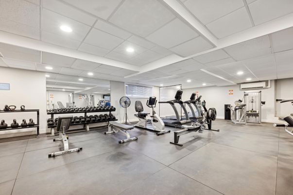 Fitness Equipment, Gym, Interior, Recessed Lighting