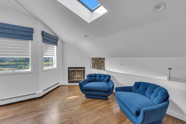 Fireplace, Interior, Recessed Lighting, Wood Texture Flooring