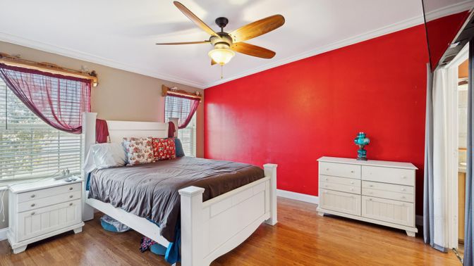 Bedroom, Interior, Wood Texture Flooring