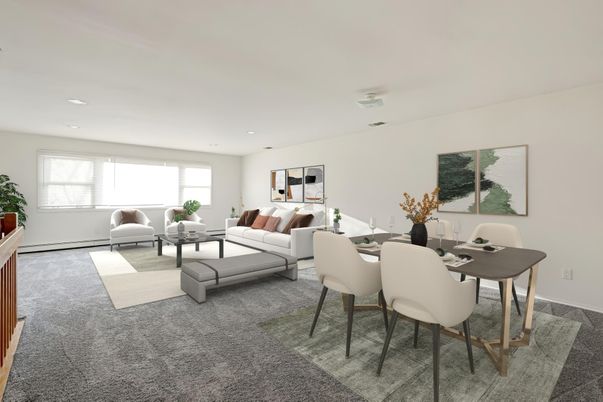 Dining room, Interior, Living room, Recessed Lighting