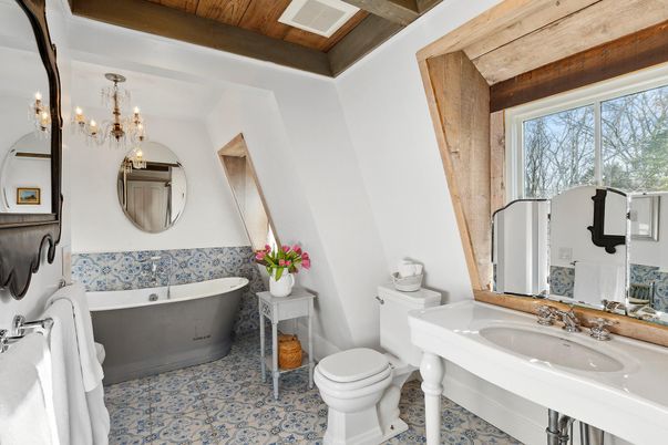 Bathroom, Chandelier, Dual Sink Vanities, Free Standing Baths, Interior