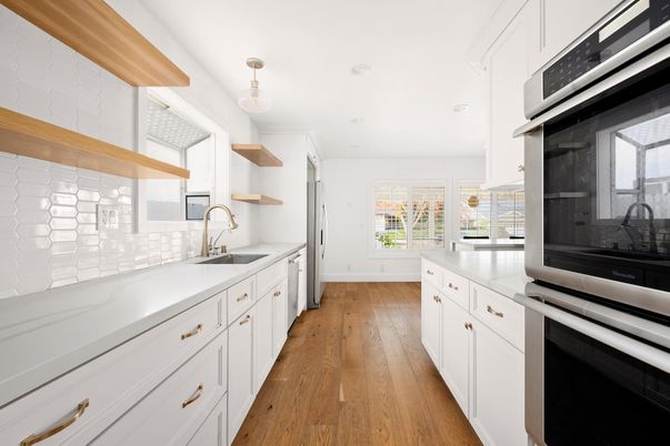 Interior, Kitchen, Wood Texture Flooring