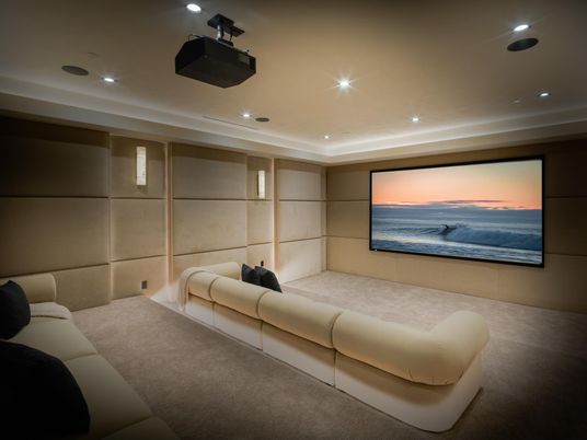 Interior, Projection Screen, Recessed Lighting, Theatre Room