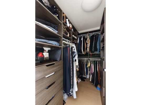Interior, Walk-in Closets, Wood Texture Flooring