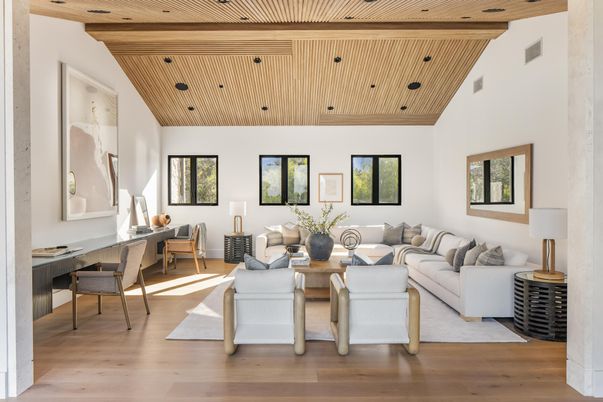 Interior, Living room, Wooden Ceilings, Wood Texture Flooring